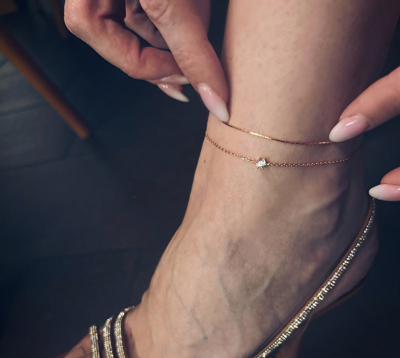 Victoria Anklet Rose Gold Plated