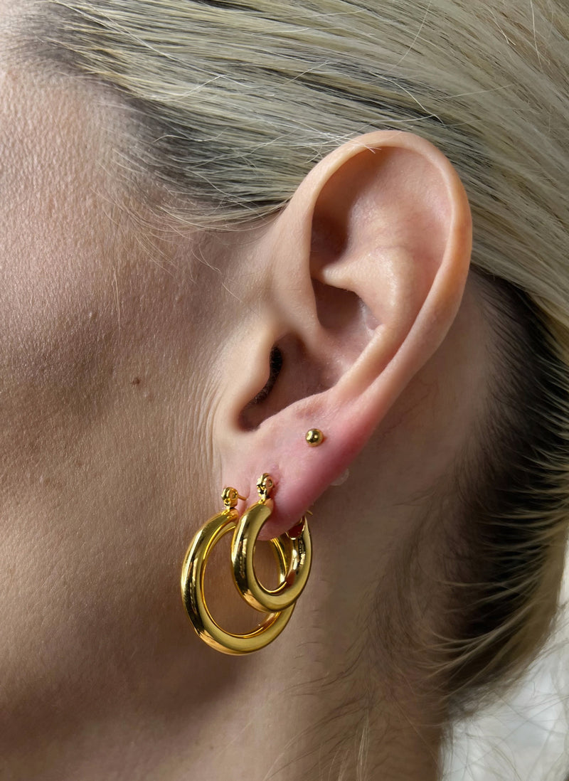 Hoops Amador Small Gold Plated